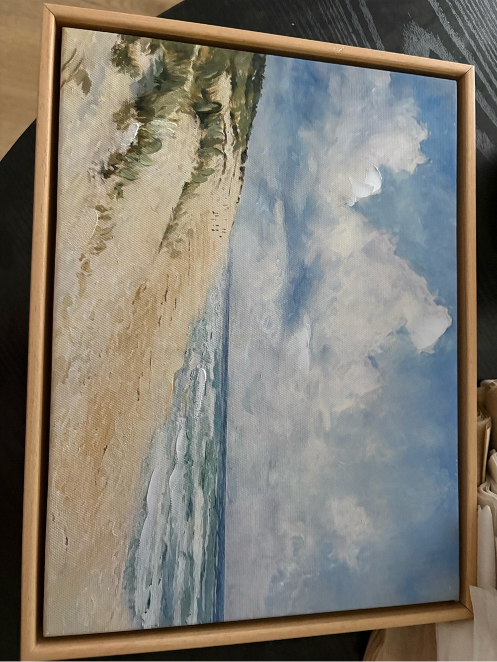 Target Coastal Canvas Art - Blue, Sand & Green Accents
